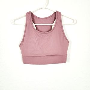 Fabletics | Racerback Sports Bra Mauve Pink Small